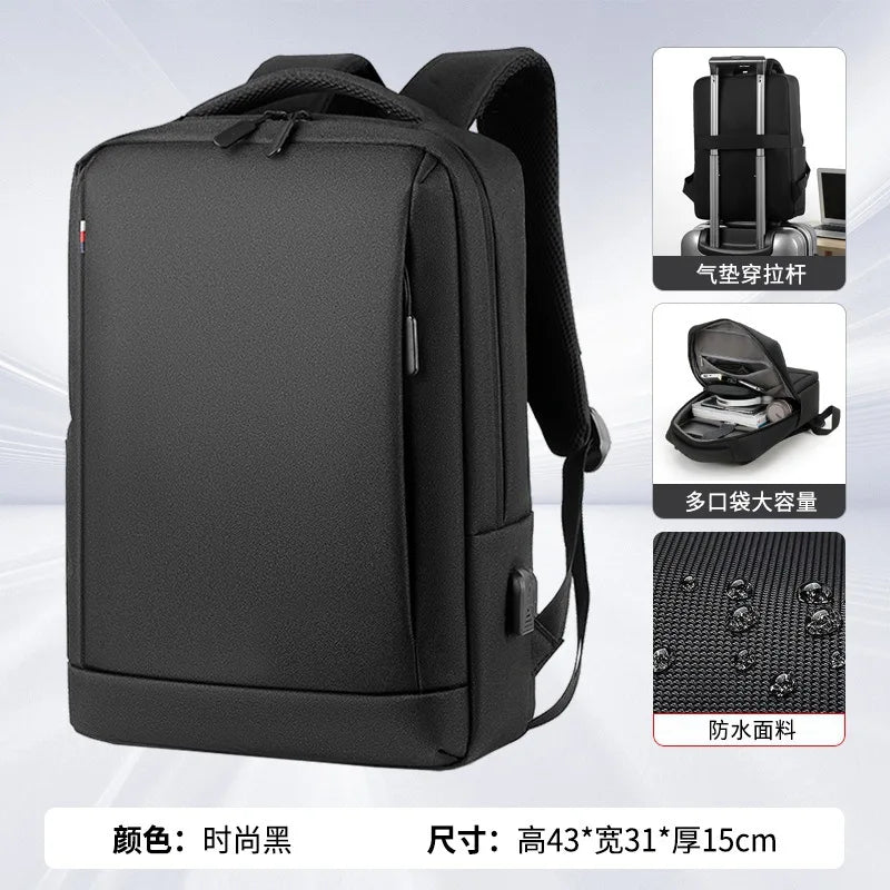 Business Men Shoulder Women Backpack Waterproof Large Capacity Multi-Function Computer Bag Commuting