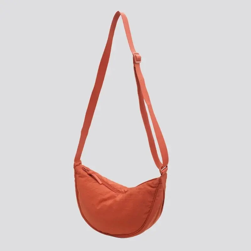 Simple Casual Solid Color Nylon Large Capacity Women S Dumpling Bag Shoulder Travel Commuting
