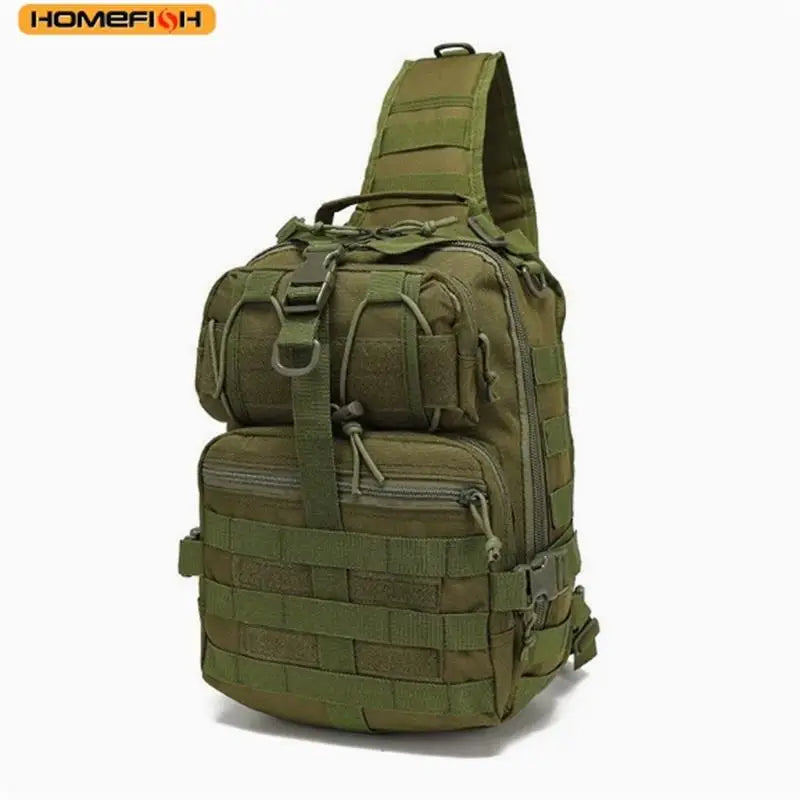 Homefish Men S Multifunctional Tactical Shoulder Bag Waterproof Camouflage Chest Bag - Waterproof