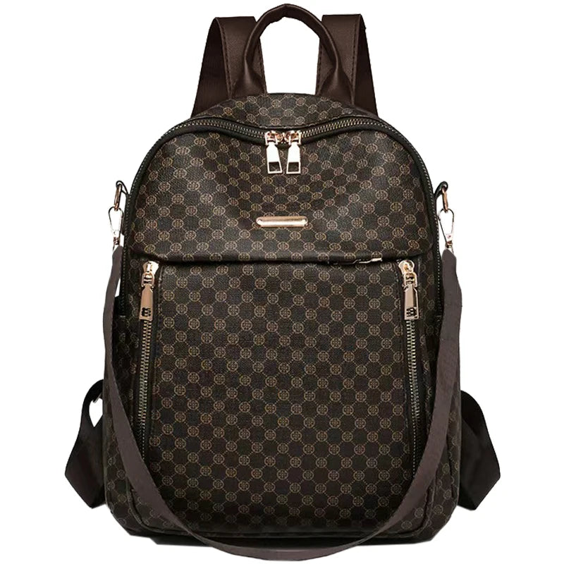 Vintage Checkered Backpack – Compact Retro Daypack