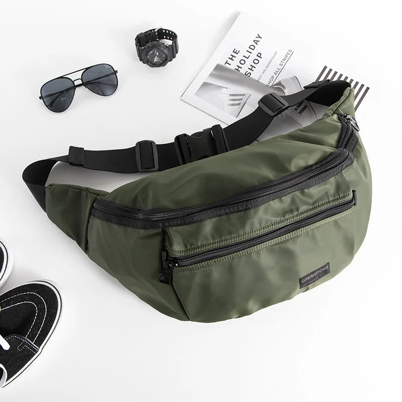 Men S Crossbody Bag Large Capacity Leisure Sports Chest Waterproof Oxford Cloth Riding Outdoor