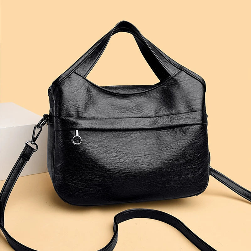 Leather Crossbody Bag – Women's Vintage Shoulder Bag