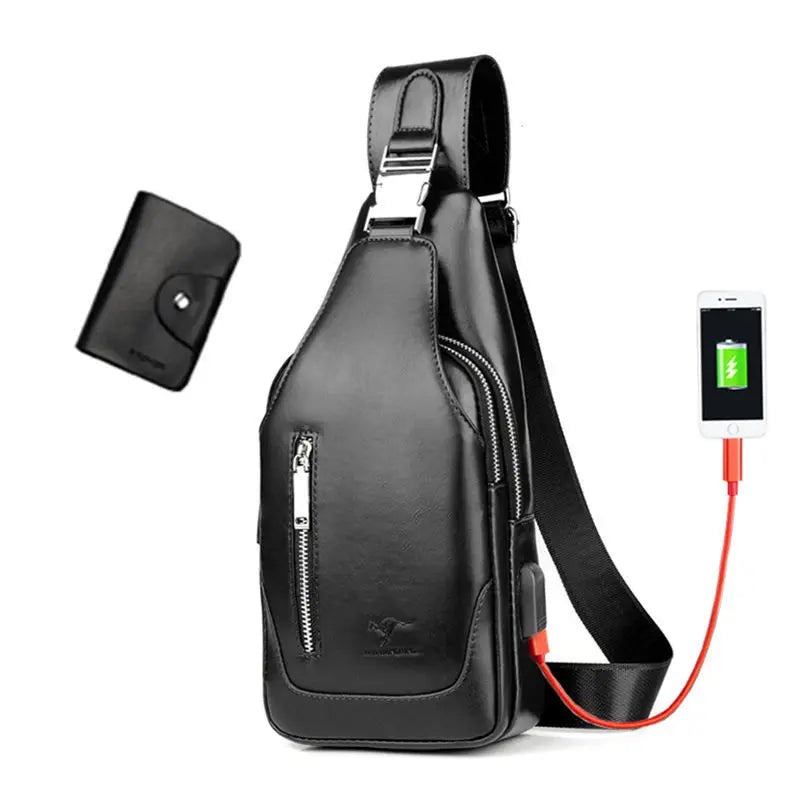 Design Ubs Soft Leather Men Chest Bag Anti Theft Mens Shoulder Bags Casual Sports Travel Messenger