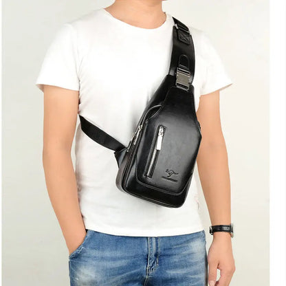 Design Ubs Soft Leather Men Chest Bag Anti Theft Mens Shoulder Bags Casual Sports Travel Messenger