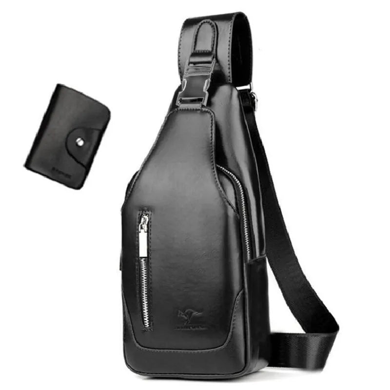 Design Ubs Soft Leather Men Chest Bag Anti Theft Mens Shoulder Bags Casual Sports Travel Messenger