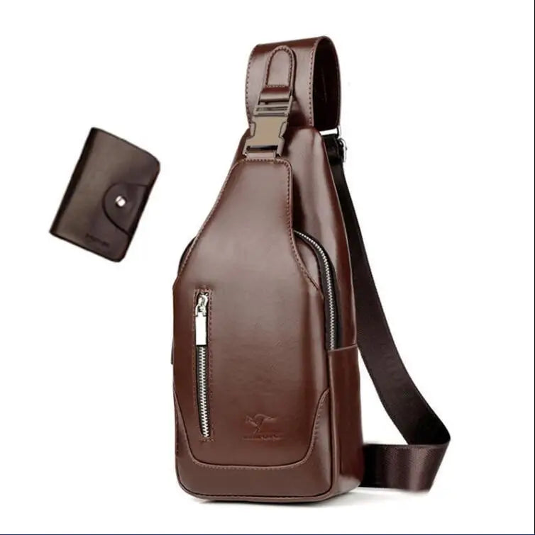 Design Ubs Soft Leather Men Chest Bag Anti Theft Mens Shoulder Bags Casual Sports Travel Messenger