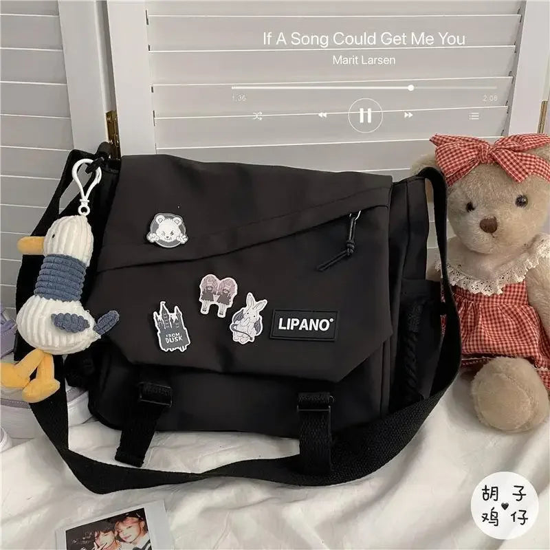 Nylon Crossbody Messenger Bag for Women – Large Capacity
