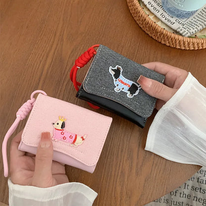 Ladies Wallet Cartoon Animal Student Cute Short Change Card Bag Storage