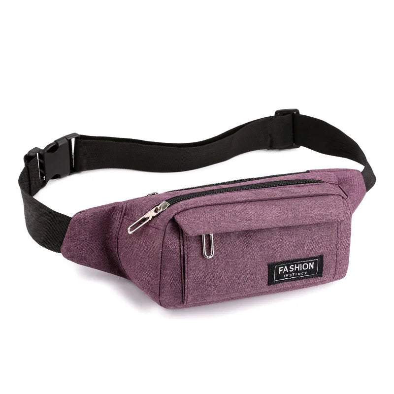 Multifunctional Waist Bag Men Waterproof Nylon Cloth Running Mobile Phone Storage Wear - Resistant