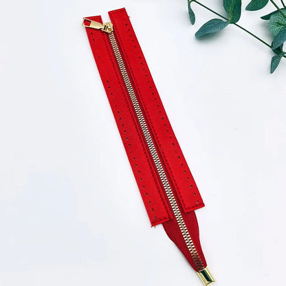 24cm Diy Handmade Bag Zipper Accessories 6-Color Pu Metal Woven