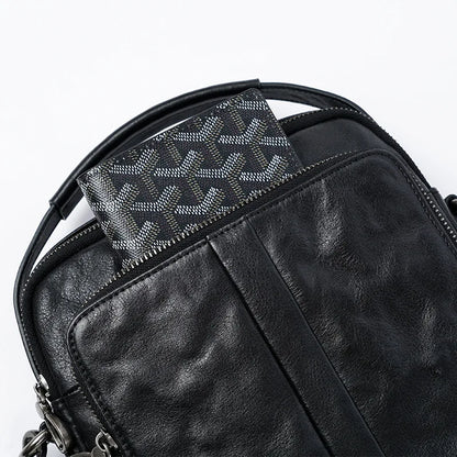 Men S Leather High-Grade Handbag Diagonal Cross Large Capacity Horizontal Vertical Travel Business