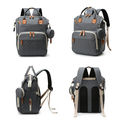 Large Diaper Bag Backpack – Multifunctional Mommy Bag with Insulated Pockets