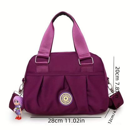 Nylon Crossbody Bag Solid Color Shoulder Bag Women S Casual Handbag Purse