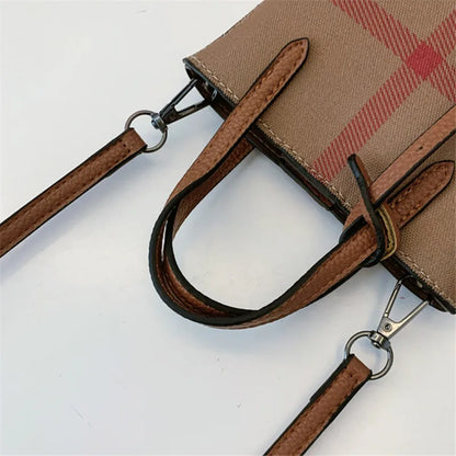 Retro Crossbody Bags Women Stylish Plaid Phone Purse Keys Bag