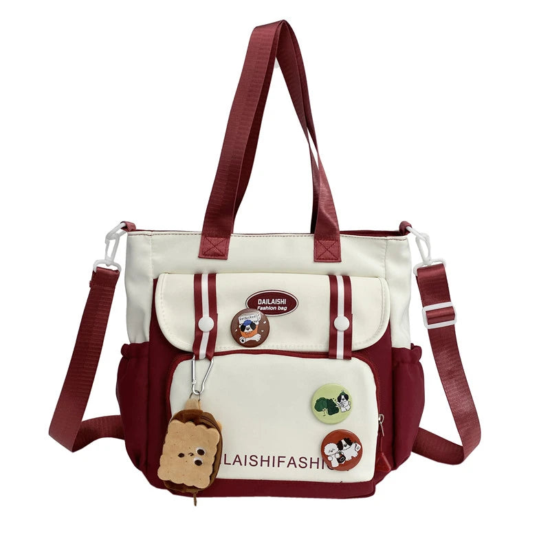 Oxford Shoulder Bag Cute Tote Bag Cartoon Handbag Purse