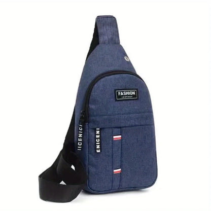 Men S Nylon Sling Bag Multi-Pocket Crossbody Chest Pack Travel Sports Crossbody Bag