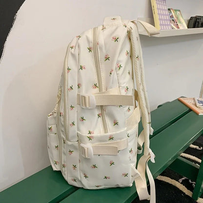 Cute Backpack Girls School Bag Large Capacity Student Schoolbag Teenage Portable Travel Storage Kids