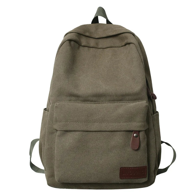 Casual Canvas Backpack Large-Capacity Computer Storage