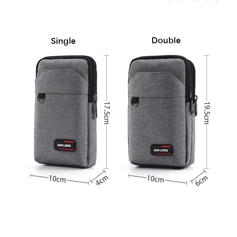 Waterproof Waist Bag Purse Single Double Layer Outdoor Military Waist Fanny Pack Men Phone Pouch