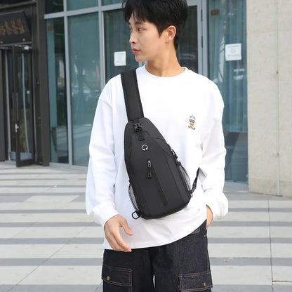 Men S Outdoor Shoulder Bag Casual Wear Resistant Scratch Anti Spill Crossbody