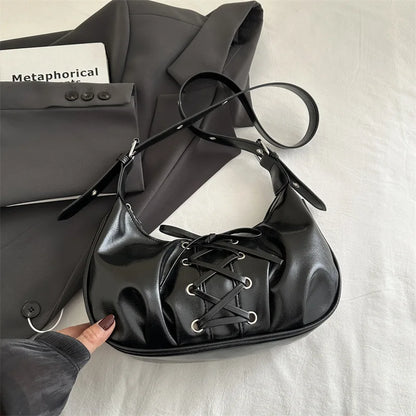 Chic Tied Bow Tie Crescent Design Tote Shoulder Crossbody Bags
