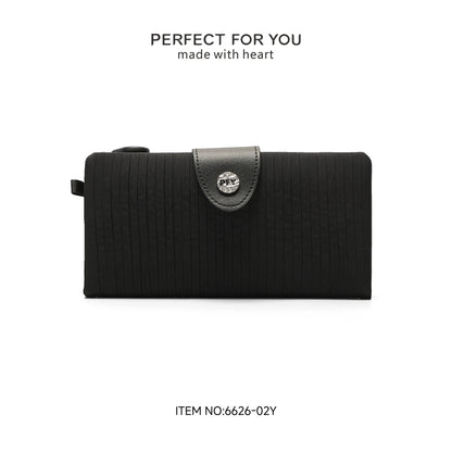 Pu Leather Women S Long-Style Wallet Creases Large Capacity