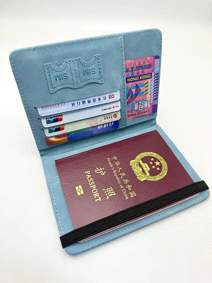 Homefish Pu Leather Wallet Travel Passport Purse Card Male Accessories Hand Carry Business Cards