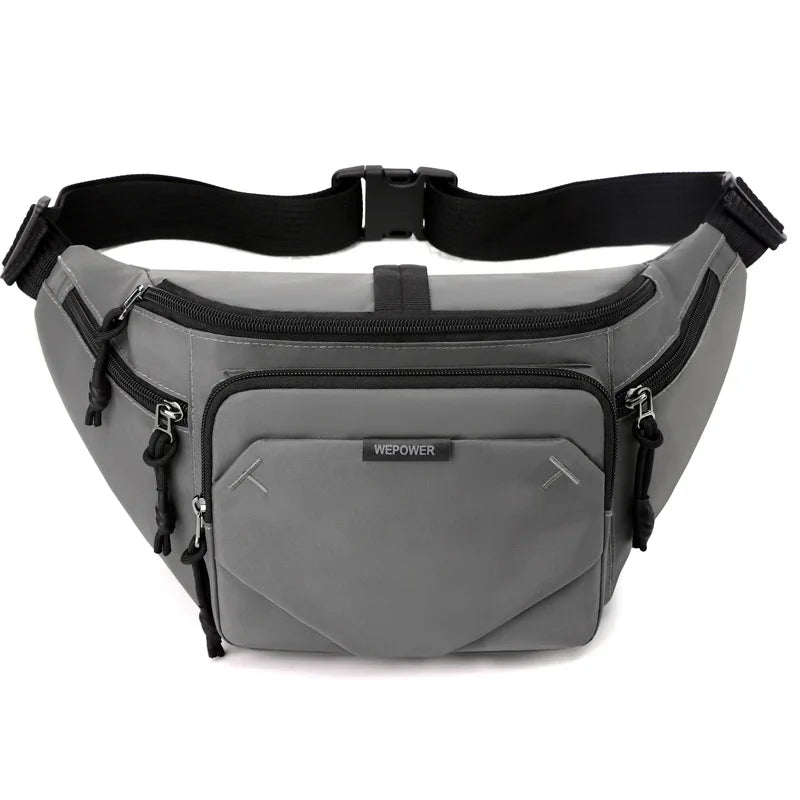 Waterproof Nylon Fabric Multi-Functional Men S Waist Bag Load-Reducing Single-Shoulder Crossbody Bag