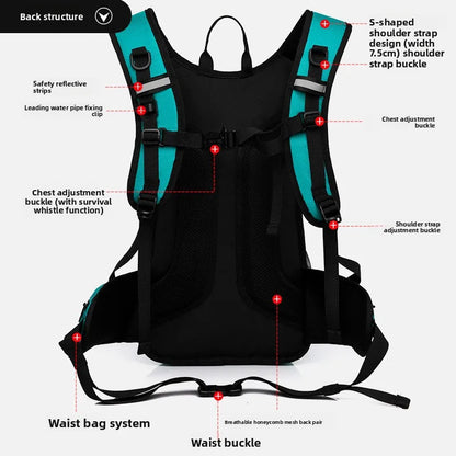 Sports Outdoor Riding Backpack Lightweight Waterproof Load Reduction Hiking Bicycle Kettle Water Bag
