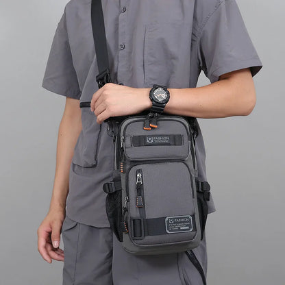 Men's Oxford Sling Chest Bag – Multi-Pocket Crossbody