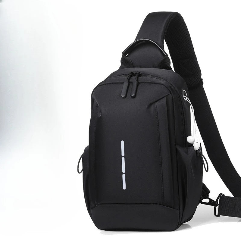 Nylon Men S Chest Bag Travel Women Crossbody Waterproof Lightweight One Shoulder Commuter