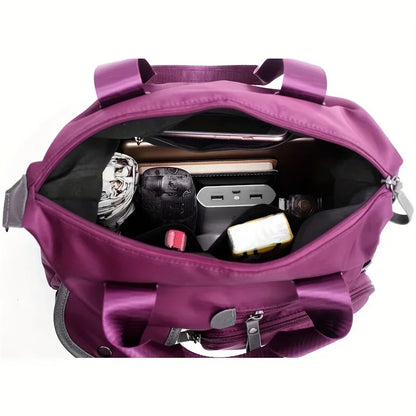 Large Capacity Nylon Tote Bag for Women – Multi-Pocket Crossbody & Shoulder Bag