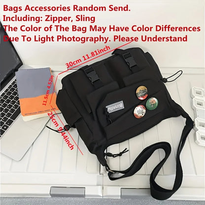 Nylon Messenger Bag Men Shoulder Trendy S Student School Bag