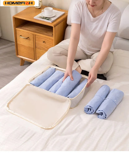 Set Travel Compressible Packing Multifunction Storage Bag Waterproof Suitcase Portable Luggage