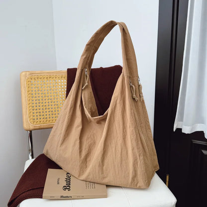 Lightweight Shoulder Bag – Spacious Nylon Handbag