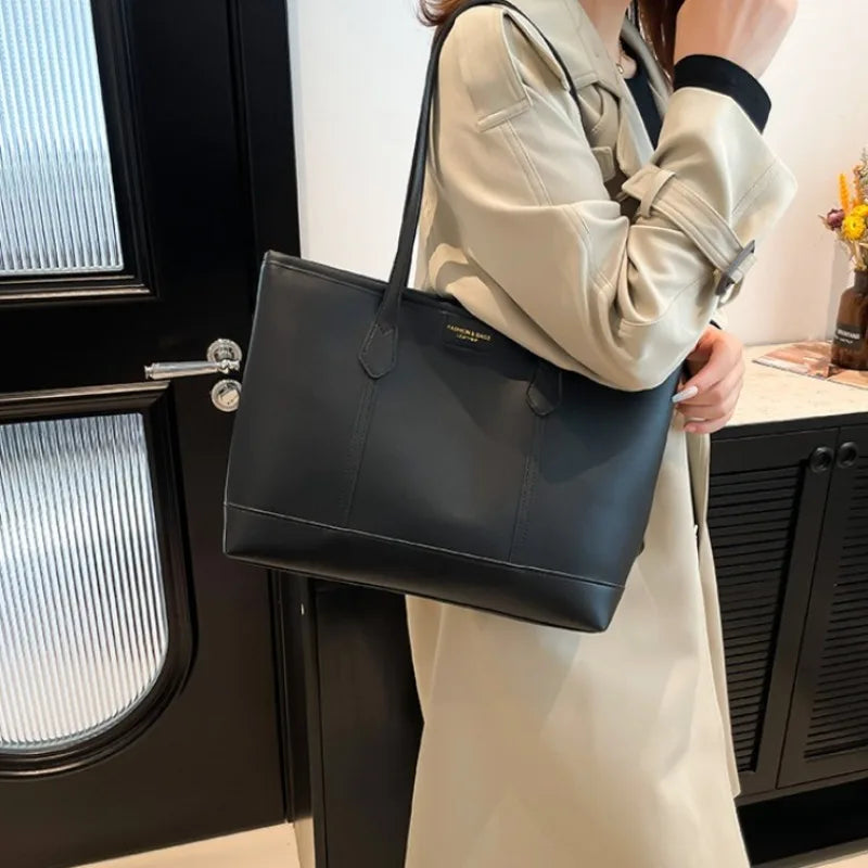 Large PU Leather Tote Bag for Women – Work & Daily Use