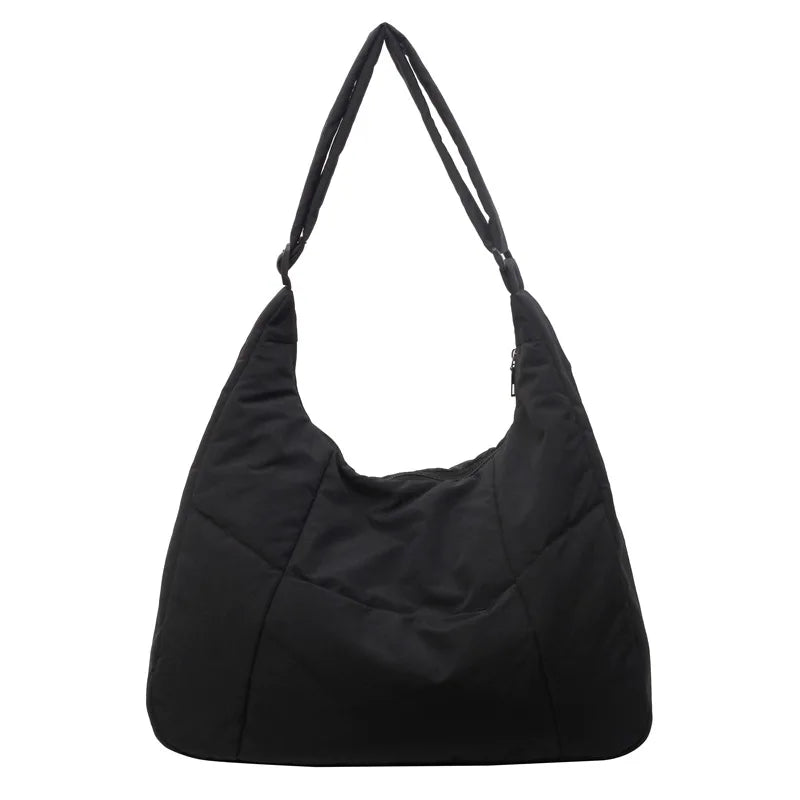 Crescent Shoulder Bag for Women – Soft Nylon Crossbody Tote