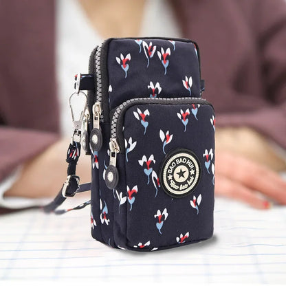 Women's Crossbody Phone Bag – Casual Nylon Shoulder Bag