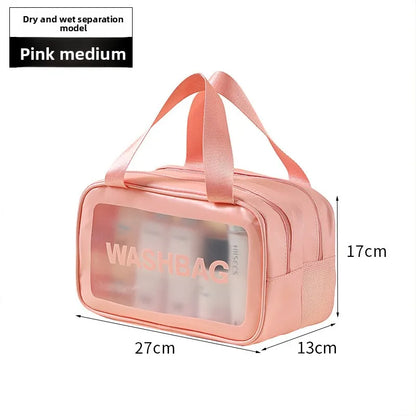Clear Waterproof Cosmetic Bag – Dry Wet Separation Wash Bag