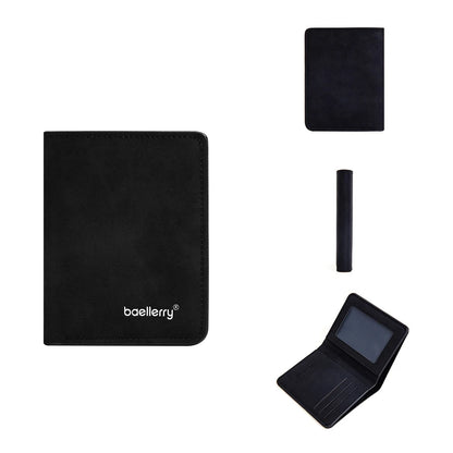 Minimalist Men's Leather Bifold Wallet with Card Slots