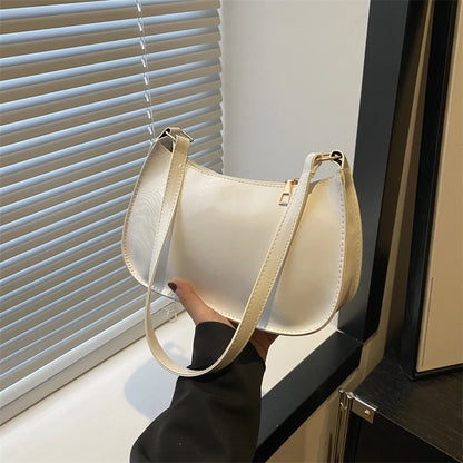 Retro Leather Underarm Bag Women S Handbags Casual Shoulder Purses