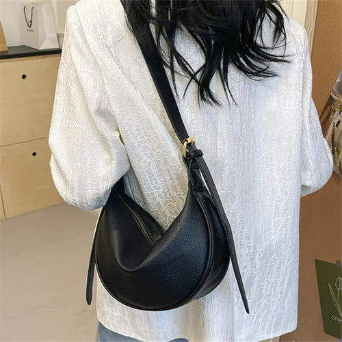 Crescent Crossbody Bag – Soft Vegan Leather Hobo Sling