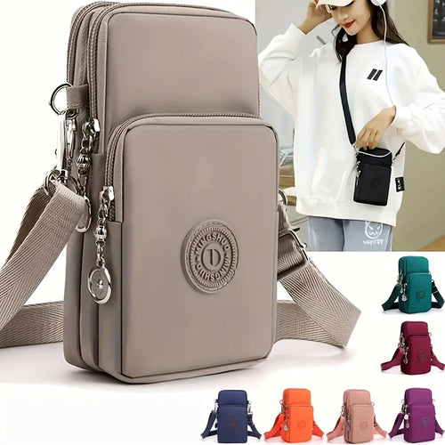 Crossbody Phone Bag for Women – Mini Oxford Wristlet Purse