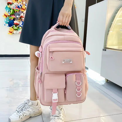 Large School Backpack for Teen Girls Multi-Pocket Bookbag