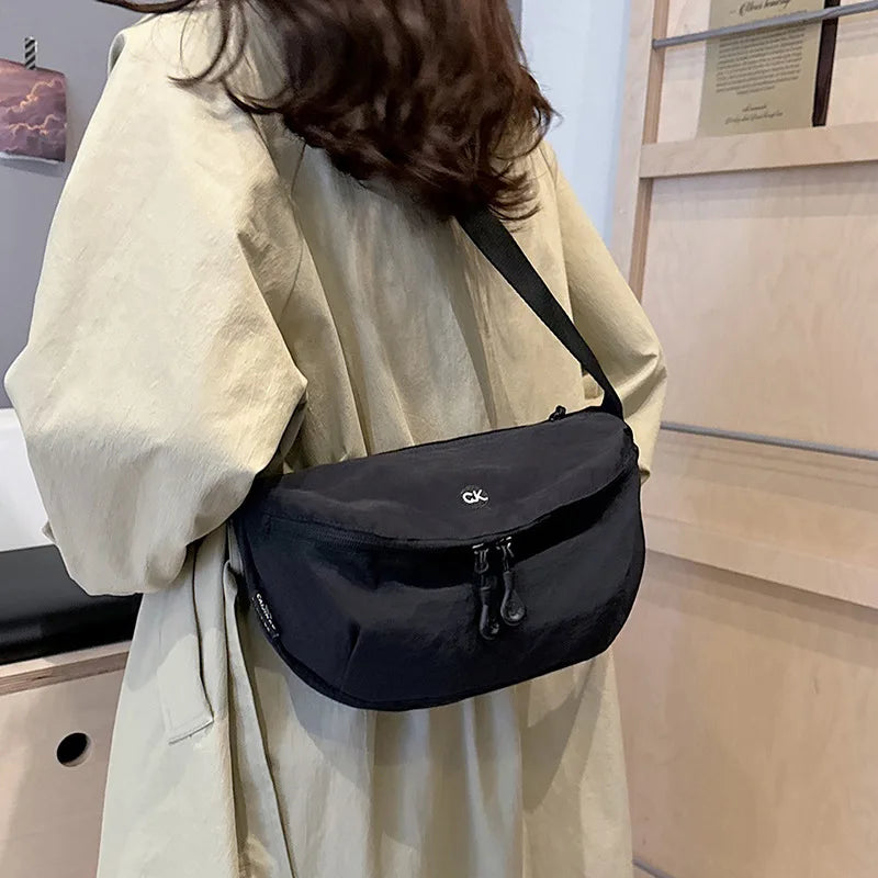 Nylon Crossbody Shoulder Bag – Japanese Style Dumpling Bag