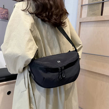Nylon Crossbody Shoulder Bag – Japanese Style Dumpling Bag
