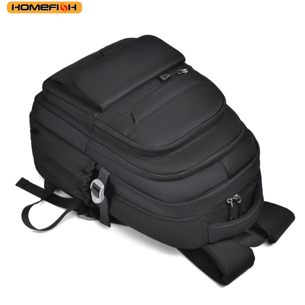 Homefish Multi-Layer Waterproof Stylish Backpack Oxford Large-Capacity Simple Commuter Out-Of-Town