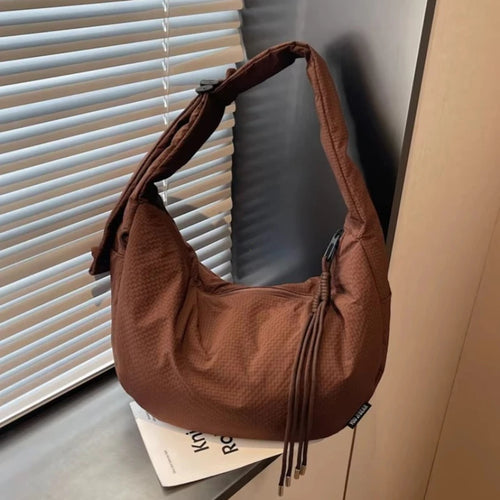 Comfortable Versatile Texture Hobo Bags Women Crossbody Large Capacity Lightweight Casual Storage