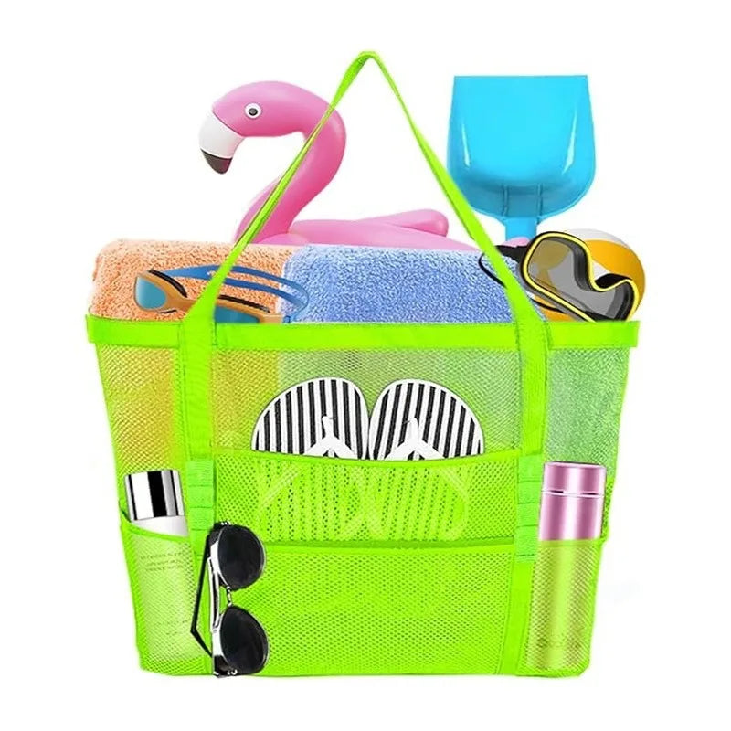 Large Mesh Beach Tote Bag Lightweight Quick-Dry Pool Bag