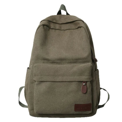 Casual Canvas Backpack Large-Capacity Computer Storage